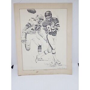 Vintage 1981 Partial Set Of 3 New York Jets Football Shell Oil 11x14 Prints